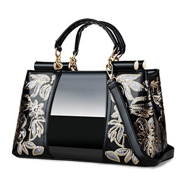 Montana West × Wrangler - Bolso tote para mujer, bandolera pequeña con estampado de vaca, bolso de mano con asa superior y correa WG102-8120SBR