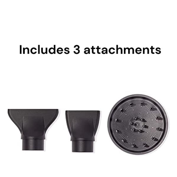 Secador de pelo de lujo L'ANGE HAIR Le Styliste | Secador silencioso sin escobillas con difusor | 1875 vatios para un secado 4 veces más rápido | Secador con 3 ajustes de temperatu