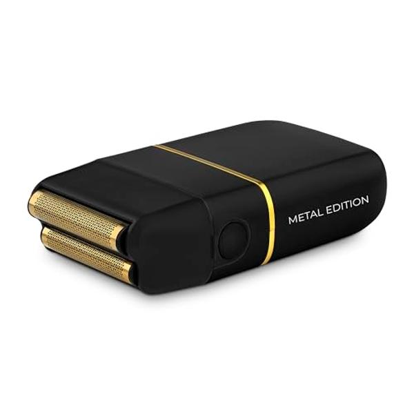 Afeitadora inalámbrica StyleCraft Instinct de metal con doble lámina, motor IN2 Vector, control de par intuitivo y recargable por USB-C (negra)