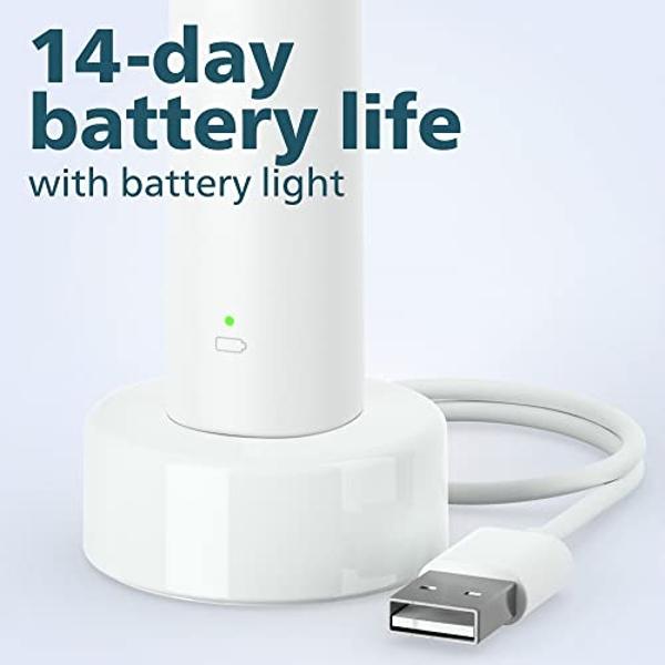 Cepillo de dientes eléctrico recargable PHILIPS Sonicare 1100 Power, blanco y gris HX3641/02