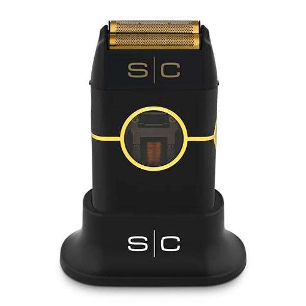 Afeitadora inalámbrica StyleCraft Instinct de metal con doble lámina, motor IN2 Vector, control de par intuitivo y recargable por USB-C (negra)