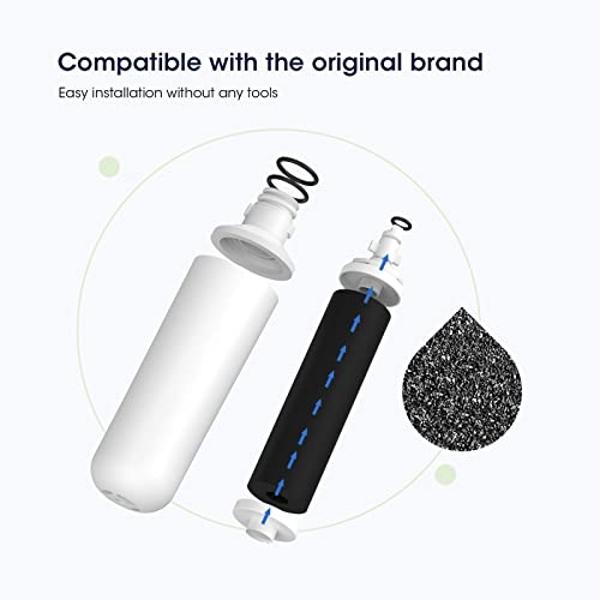 Filtro original Samsung para agua y hielo de refrigerador, filtración de bloque de carbón, reduce el 99 % de contaminantes dañinos para agua potable limpia y cristalina, 6 meses de
