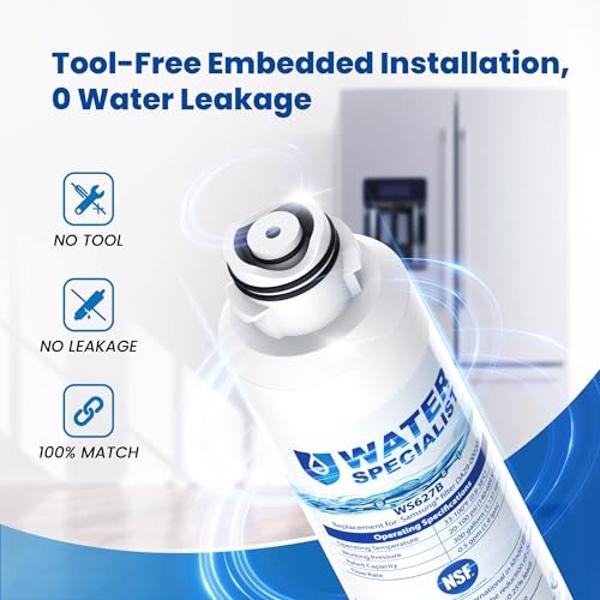 Filtro de agua Samsung Waterspecialist DA29-00020B para refrigeradores. Repuesto para el filtro de agua Samsung DA29-00020B, HAF-CIN, RS25J500DSR, RF28HMEDBSR, HAF-CIN/EXP, RF4287H