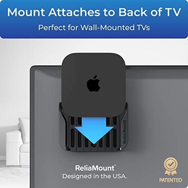 Soporte ReliaMount para Apple TV: compatible con todas las generaciones de Apple TV (incluidos todos los modelos 4K)