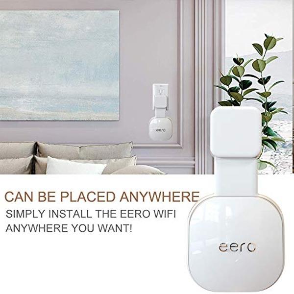Soporte de pared para tomacorrientes, solo para sistemas Wi-Fi en malla eero 6 y eero 6+, sin cables enredados y ahorra espacio. Soporte de montaje para tomacorrientes para extenso