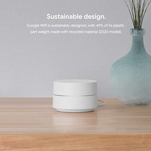 Enrutador wifi de malla Amazon eero 6: admite planes de Internet de hasta 900 Mbps, cobertura de hasta 1500 pies cuadrados, conecta más de 75 dispositivos, paquete de 1