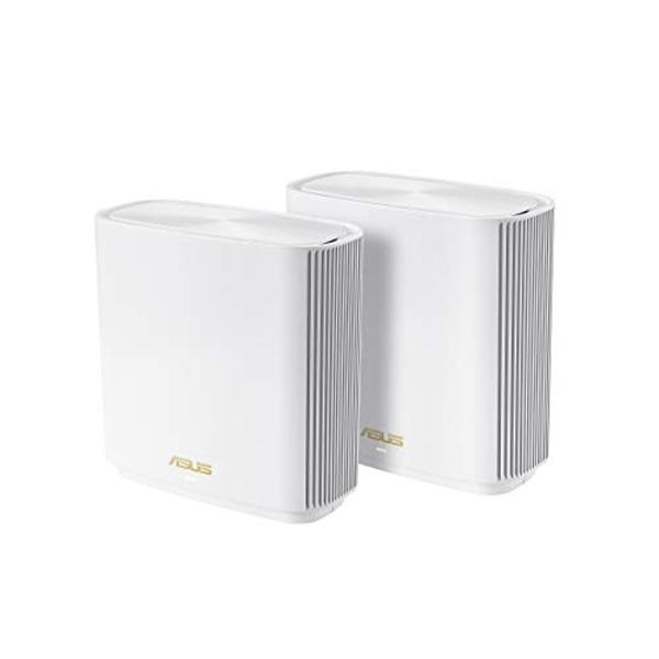 Sistema ASUS ZenWiFi AX6600 Tri-Band Mesh WiFi 6 (XT8 2PK): cobertura para toda la casa (hasta 5500 pies cuadrados y más de 6 habitaciones), AiMesh, seguridad de Internet de por vi