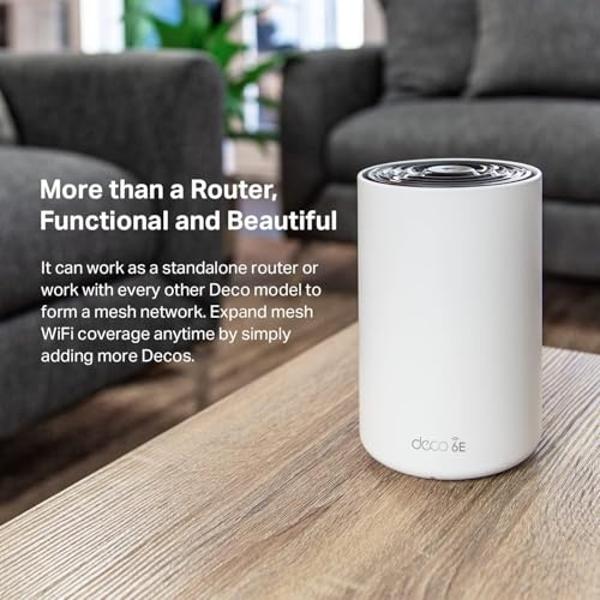 Enrutador wifi de malla Amazon eero 6: admite planes de Internet de hasta 900 Mbps, cobertura de hasta 1500 pies cuadrados, conecta más de 75 dispositivos, paquete de 1