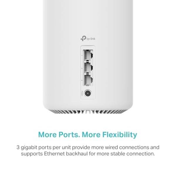Sistema de malla WiFi 6E tribanda TP-Link Deco AXE5400: Wi-Fi de hasta 7200 pies cuadrados. Calificado por Engadget como el mejor sistema de malla para la mayoría de las personas. 
