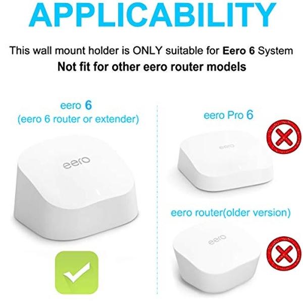 Soporte de pared para tomacorrientes, solo para sistemas Wi-Fi en malla eero 6 y eero 6+, sin cables enredados y ahorra espacio. Soporte de montaje para tomacorrientes para extenso