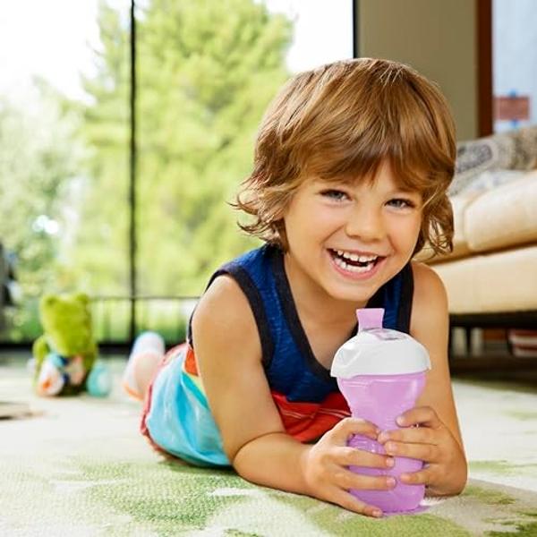 Vaso para bebés Munchkin® Click Lock™ a prueba de mordidas, 250 ml, paquete de 2, rosa/morado