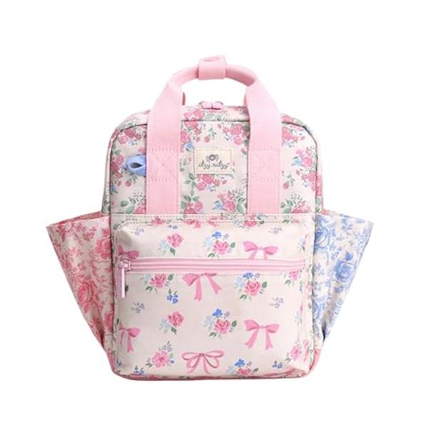 Mochila Itzy Ritzy para niños pequeños - Bolsa de guardería - Cuenta con correas de hombro ajustables, 2 bolsillos laterales y un interior espacioso con forro de tela lavable y eti