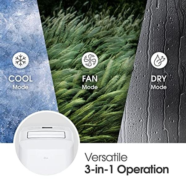 Aire acondicionado portátil LG 6000 BTU SACC/(9700 ASHRAE) Enfría 260 pies cuadrados Fácil instalación y control remoto Pantalla LCD Aire acondicionado ecológico para habitaciones 