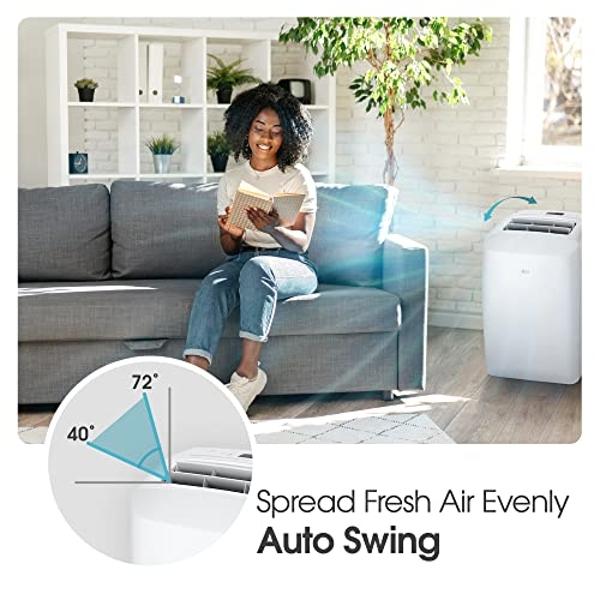 Aire acondicionado portátil LG 6000 BTU SACC/(9700 ASHRAE) Enfría 260 pies cuadrados Fácil instalación y control remoto Pantalla LCD Aire acondicionado ecológico para habitaciones 