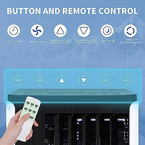 Aire acondicionado portátil TOSOT de 10,200 BTU (6,200 BTU SACC), control inteligente por wifi, con deshumidificador, ventilador y kit de ventana para una fácil instalación, refrig