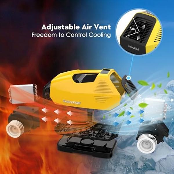 Aire acondicionado portátil para camping nommyair de 2380 BTU, para tienda de campaña de 6,3 kg con control remoto, ideal para exteriores, camionetas, casas rodantes, pesca o masco