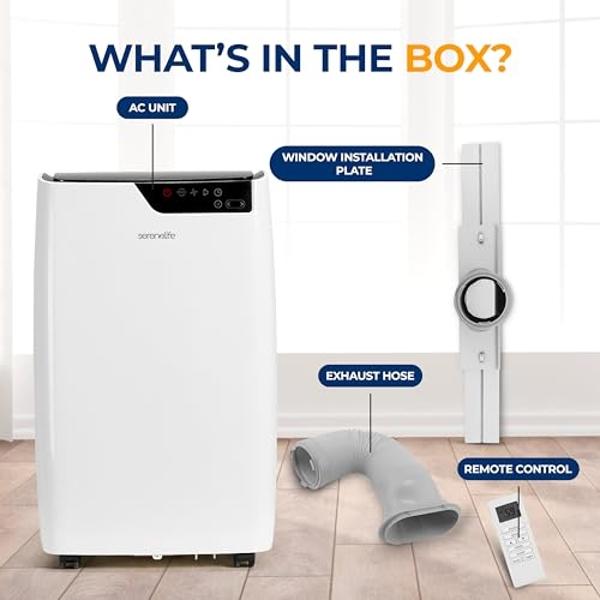 Aire acondicionado portátil TOSOT de 10,200 BTU (6,200 BTU SACC), control inteligente por wifi, con deshumidificador, ventilador y kit de ventana para una fácil instalación, refrig