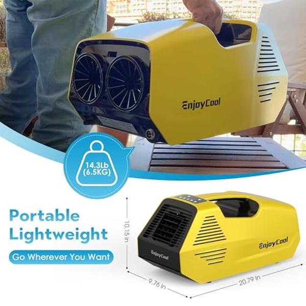 Aire acondicionado portátil para camping nommyair de 2380 BTU, para tienda de campaña de 6,3 kg con control remoto, ideal para exteriores, camionetas, casas rodantes, pesca o masco