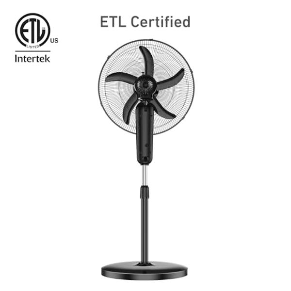 Ventilador de piso turbo Honeywell de 3 velocidades y 3 aspas, color negro, de 18 pulgadas
