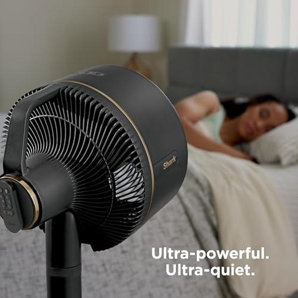 Shark FlexBreeze - Ventilador para interiores y exteriores, con cable e inalámbrico, 2 en 1, con pedestal y sobremesa oscilante, batería de hasta 24 horas, FA202