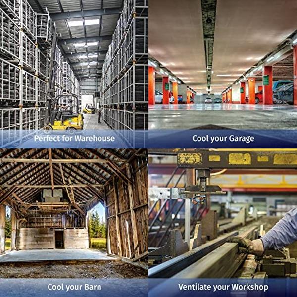 Ventilador de pedestal vintage Vornado VFAN Sr., de metal retro, circulador de aire de pie para refrigeración y decoración, 3 velocidades, inclinación ajustable, color blanco vinta