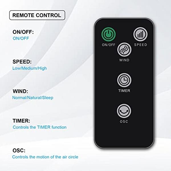 Ventilador oscilante de pedestal metálico Tornado de 24" para exteriores, con clasificación IPX4, resistente al agua - 7600 CFM - cETL