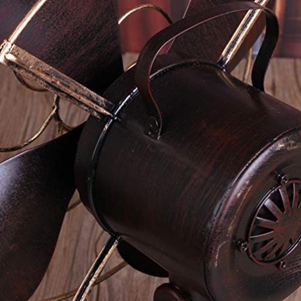 EXCEART 1 pieza Ventilador de hierro para dormitorio Ventilador antiguo Decoración de trabajo Decoración del hogar Decoración antigua del hogar Decoración de ventilador vintage Esc