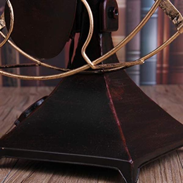 EXCEART 1 pieza Ventilador de hierro para dormitorio Ventilador antiguo Decoración de trabajo Decoración del hogar Decoración antigua del hogar Decoración de ventilador vintage Esc