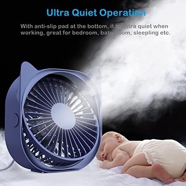 Ventilador portátil de escritorio o con clip NEXAIR de 6 pulgadas con dos velocidades silenciosas: pequeño ventilador personal para escritorio, hogar, dormitorio y oficina, inclina