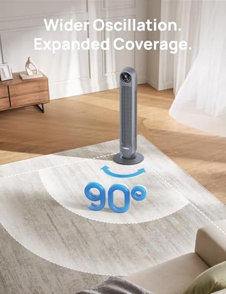 Ventilador de escritorio, ventilador de circulación de aire de 10 pulgadas, silencioso, para dormitorio, flujo de aire potente de 70 pies, portátil, a batería con USB, recargable, 