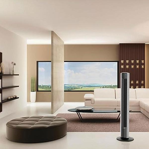Ventilador sin aspas 3 en 1 Hiluce con purificador de aire, calentador de interiores, ventilador y calentador combinados con filtro HEPA, interruptor antivuelco, ventiladores de to