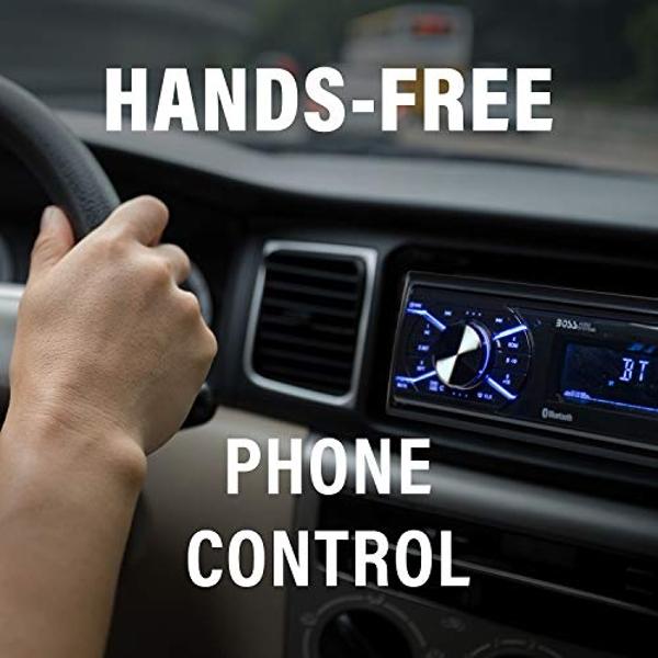 Estéreo para auto BOSS Audio Systems 632UAB - Din simple, Bluetooth, sin reproductor de CD y DVD, receptor de radio AM/FM, control remoto inalámbrico, entrada auxiliar, USB