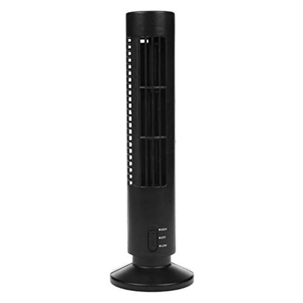 Ventilador de torre, enfriador de aire portátil vertical sin aspas, con 2 velocidades, mini ventilador de torre de enfriamiento USB, ventilador de mesa portátil para el hogar, habi