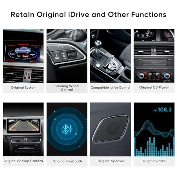 Estéreo para coche Planet Audio P100CPAC: Apple CarPlay, Android Auto, DIN simple, pantalla táctil de 10,1 pulgadas, Bluetooth, sin reproductor de CD y DVD, radio, cámara de revers