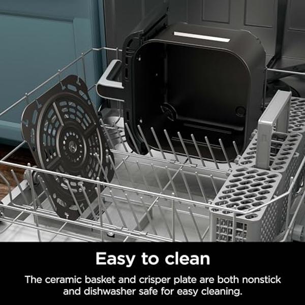 Freidora de aire Ninja Pro XL 7 en 1, tecnología Max Crisp, 232 °C para resultados más crujientes y calientes, capacidad de 6.5 cuartos (para alitas de 4 kg), Max Crisp, asar, freí