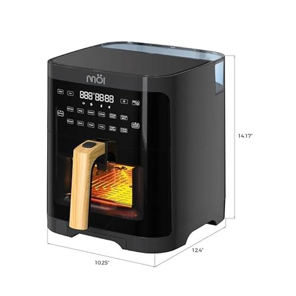 Freidora de aire Ninja SL401 DoubleStack XL de 10 cuartos y 2 cestas, tecnología DoubleStack para 4 alimentos a la vez, ahorro de espacio, Smart Finish y Match Cook, funciones 6 en