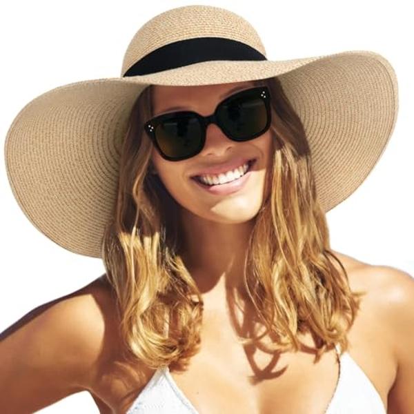 Sombrero de pescador negro XYIYI Daisy, bonito sombrero de playa para mujer, reversible de doble cara.