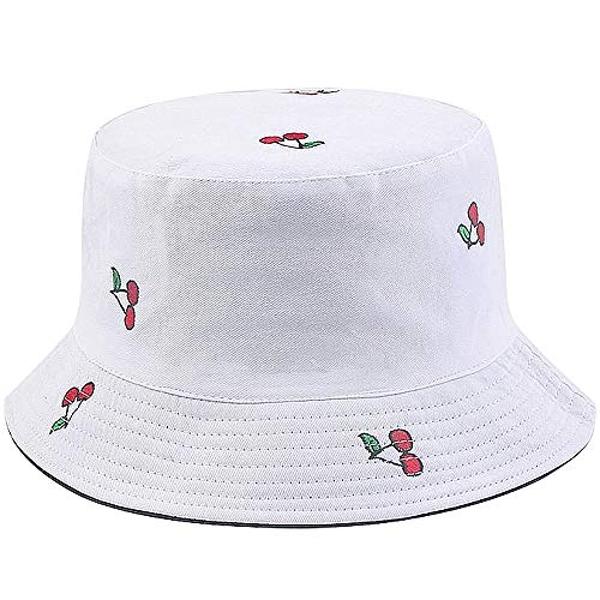 Sombrero de pescador XYIYI Cherry, bonito sombrero de pesca para mujer, reversible, de doble cara.