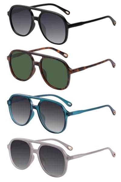 Gafas de sol rectangulares BUTABY para mujer, gafas de conducción retro de los años 90, montura cuadrada estrecha, protección UV400, color negro y amarillo