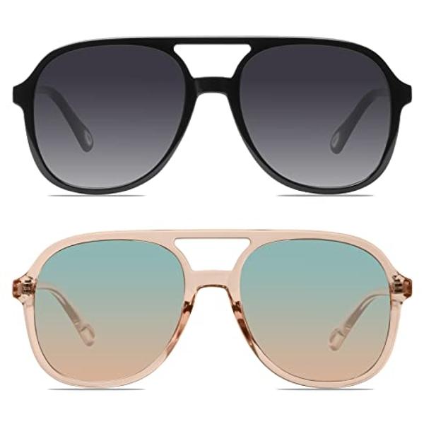 Mach Gafas De Sol Clásicas Para Mujer Y Hombre, Lent De Sol Con Degradado De Seis Tilos