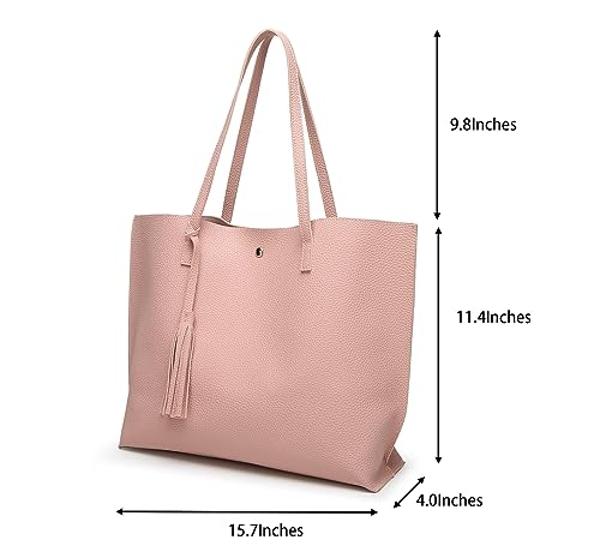 Bolso tote suave Amazon Essentials para mujer, color tostado, talla única