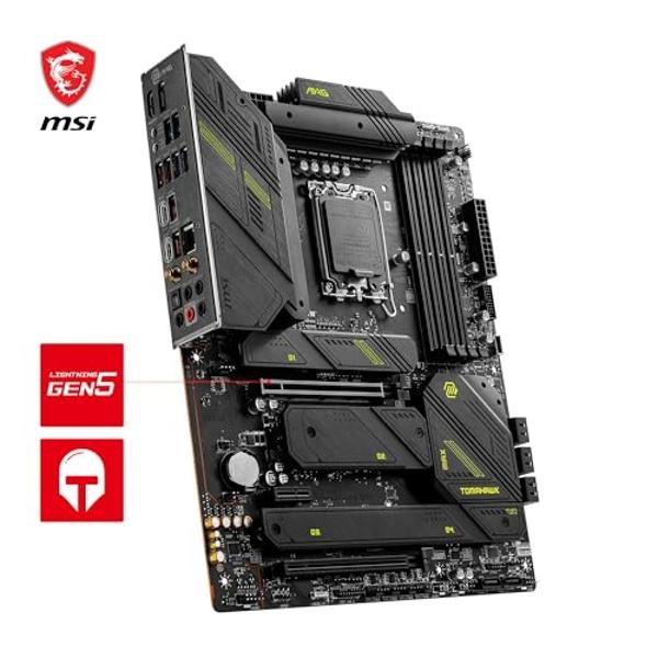 Placa base para juegos MSI MAG Z790 Tomahawk MAX WiFi (compatible con procesadores Intel de 12.ª, 13.ª y 14.ª generación, LGA 1700, DDR5, PCIe 5.0, M.2, SATA 6G, LAN de 2,5 Gbps, U