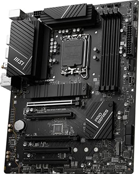 Placa base MSI PRO B760-P WiFi DDR4 ProSeries (compatible con procesadores Intel de 12.ª, 13.ª y 14.ª generación, LGA 1700, DDR4, PCIe 4.0, M.2, LAN de 2,5 Gbps, USB 3.2 Gen 2, HDM
