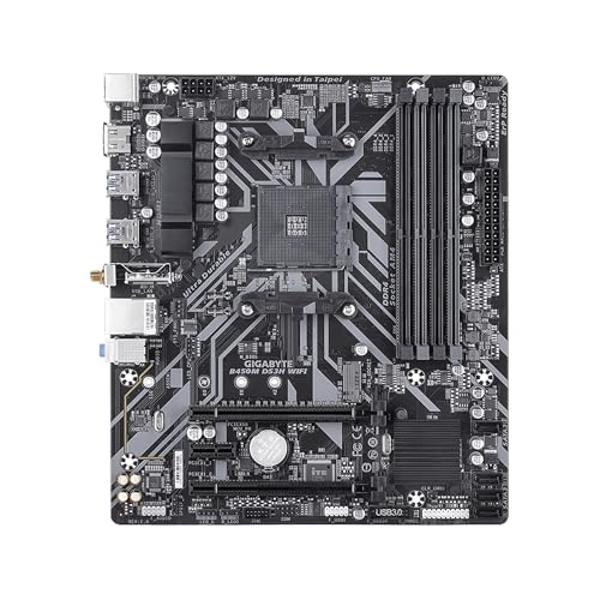 Gigabyte B450M DS3H WiFi (AM4/AMD/B450/mATX/SATA 6 GB/s/USB 3.1/HDMI/Wifi/DDR4/Placa base)