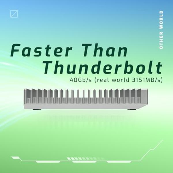 Unidad SSD externa ultrarrápida OWC Express 1M2 NVMe Thunderbolt (USB-C) portátil USB4 con disipador de calor de aluminio (solo carcasa)