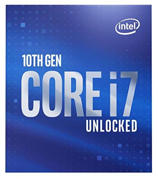 Procesador Intel Core i7-10700K para escritorio, 8 núcleos, hasta 5,1 GHz, LGA1200 desbloqueado (chipset Intel serie 400), 125 W (BX8070110700K)