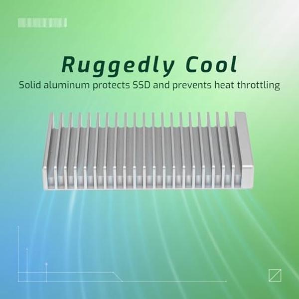 Unidad SSD externa ultrarrápida OWC Express 1M2 NVMe Thunderbolt (USB-C) portátil USB4 con disipador de calor de aluminio (solo carcasa)