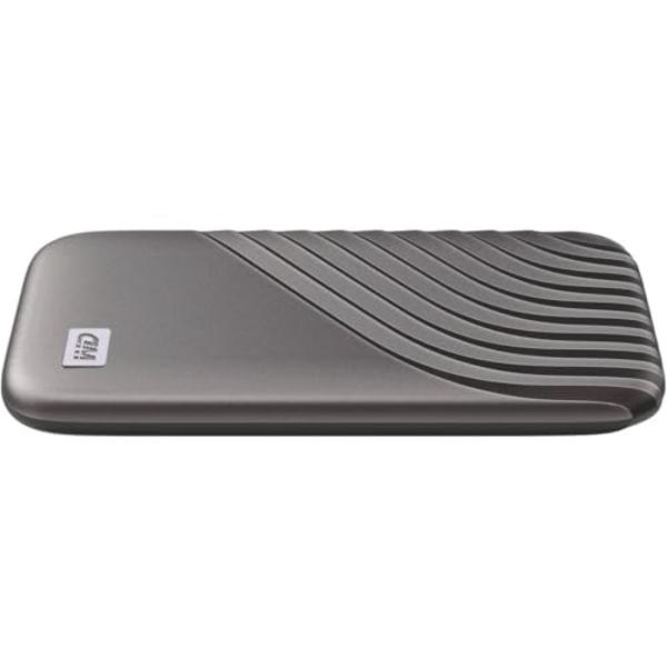 Unidad de estado sólido externa portátil Western Digital My Passport SSD de 4 TB, gris, hasta 1050 MB/s, compatible con USB 3.2 Gen-2 y USB-C (USB-A para sistemas más antiguos) – W