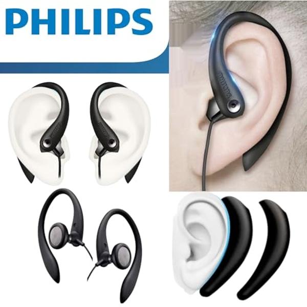 Auriculares PHILIPS SHS3200BK/37 con gancho flexible para la oreja, color negro
