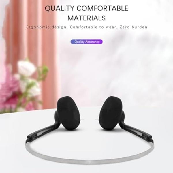 Auriculares supraaurales retro con aros y diseño vintage, ligeros y de alta fidelidad, compatibles con la mayoría de teléfonos móviles (naranja).